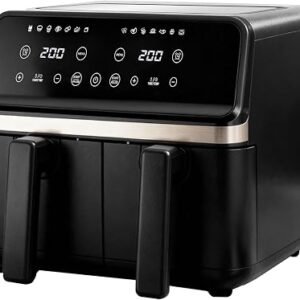Dual Air Fryer with Large Double Drawers 8L Airfryer 12-in-1 for Family