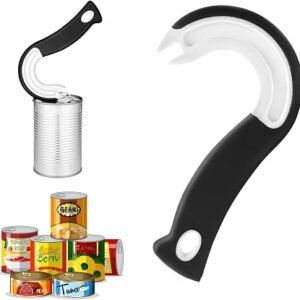 Ouligay Ring Pull Can Opener Tin Openers Jar Openers for Arthritis Hands J Shaped Kitchen Aid
