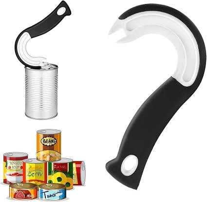 Ouligay Ring Pull Can Opener Tin Openers Jar Openers for Arthritis Hands J Shaped Kitchen Aid