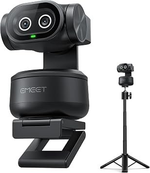 EMEET PIXY Dual-Camera AI-Powered PTZ Camera 4K with Tripod