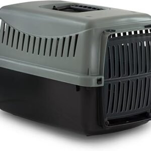 URBNLIVING Plastic Pet Carrier for Dogs & Cats - Durable & Lightweight Travel Crate with Secure Lock & Ventilation - Easy Clean Kennel for Puppies, Kittens & Small Pets - 2
