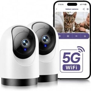 YOTON WS03 2K 3MP PTZ 2.4/5G WiFi Indoor Security Camera Pet Camera, 2 Pack | House Security, CCTV Camera, Dog Cat Camera, Baby monitor, 360° View, Night...