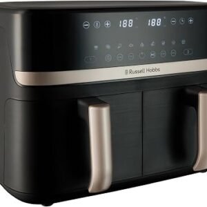 Russell Hobbs Dual Air Fryer, 9L Rapid Airfryer XXL, Dual Basket and Zone