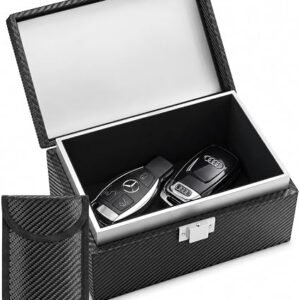 Faraday Box for Car Keys ? Signal Blocking Box & Pouch Stops Keyless Car Theft & Key Cloning ? Signal Blocker Anti Theft Key Safe