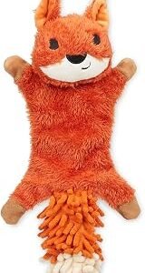 Petface Saffia Squirrel Crinkle Plush Dog Toy with Squeaker (Pack of 1) | Durable Plush Material, Different Textures, Encourages Interactive Play