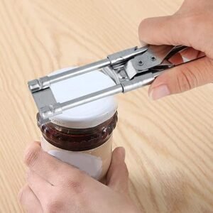 Jar Opener, Manual Bottle Opener, Adjustable Stainless Steel Can Opener, Bottle Jar Lid Gripper Kitchen Tool, Can Opener Jar Lid Gripper