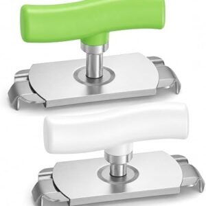 2PCS Adjustable Jar Opener Set ? Green and White, for Kitchen Canning Twist?Off Caps