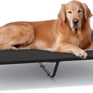 FAYDUDU Outdoor Elevated Dog Bed with Washable Mesh