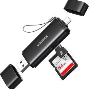 UGREEN SD Card Reader 4.0, USB-C & USB-A Memory Card Reader 312MB/s(Black) | Supports SD/SDXC/SDHC/Micro SD/Micro SDXC/Micro SDHC, Compatible with...
