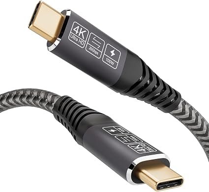 CAKOBLE Cable USB C To USB C 0.5M, USB 3.2 Gen2 USB C Charger, 20 Gbps Data Transmission, 100W 20V/5A Fast Charging Cable,4K @ 60Hz Video Transmission For MacBook Pro,Samsung Galaxy, Huawei