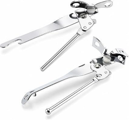 2 Pack Multifunctional Butterfly Can Openers, Stainless Steel Tin Opener Butterfly, Tin Openers for Outdoor Camping Setup, Kitchen Gadgets, Travel with Good Grip