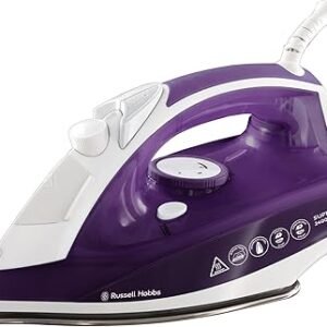 Russell Hobbs Supreme Steam Iron, 2400W, 300ml Tank, 110g Steam Shot, Vertical Steam, Stainless Steel Soleplate, Easy Fill, Self Clean, Non-Stick, 23060