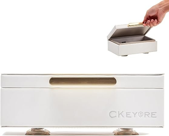 CKEYURE Key box | Faraday Box for Car Keys | Car Key Signal Blocker Box | RFID | Magnetic closure | Signal blocking for car security | One Hand Operation