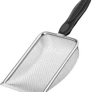 Cat Litter Scoops,Metal Cat Poop Scoop,Sturdy Litter Cleaner Corner Shovel