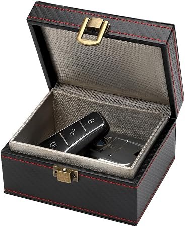 Faraday Box for Car Keys Faraday Pouch for Car Keys RFID Anti-Theft Signal Blocking Cage Keyless Entry Car Key Signal Blocker Box Signal Blocking Box for Car Keys Safe Protector