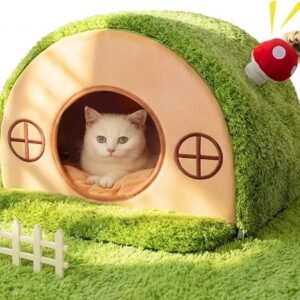 Tree Hole Cat Bed Cave, Cat House Indoor Hideaway, 45x40x30cm