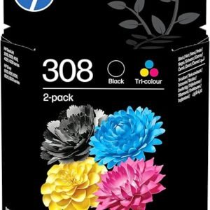 HP 308 Black & Tri-colour Original Ink Cartridges 2-Pack
