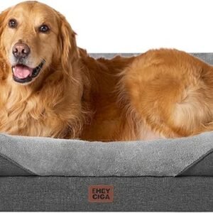 EHEYCIGA Memory Foam Orthopedic XL Dog Bed for Extra Large Dog, 106x76x19cm