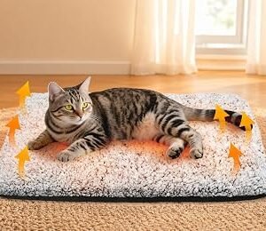 Self Warming Cat Bed, 2.0 Upgraded Thermal Mat for Indoor Cats, 40 x 50 cm