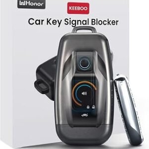 Smart Faraday Box with Slide Switch, Keyless Entry Signal Blocker Car Key Case, Anti-Theft RFID Blocking Key Fob Protector Holder for Car Security