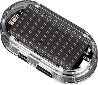Solar Powered Car Alarm Light Flashing Safety Lamp | LED Interior Safety Lamp for Vehicle Automotive Truck Safety Outdoor Interior