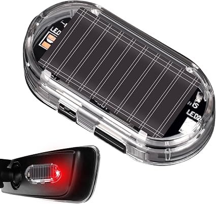 Solar Powered Fake Car Alarm LED Light - Red/Blue LED Flashing Security Light, Intelligent Lights Sensor Car Alarms System, Simulated Alarm Warning, For Cars, Trucks, Automotive, Outdoor