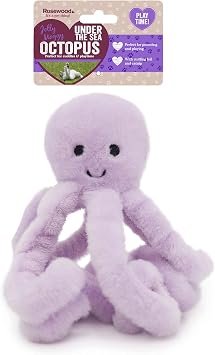 Rosewood Jolly Moggy Under the Sea Plush Octopus Cat Toy ? Soft, Fun Catnip Toy for Cats and Kittens ? Interactive Crinkle Sounds ? Durable, Engaging Pet Toy ? Safe, Non-Toxic