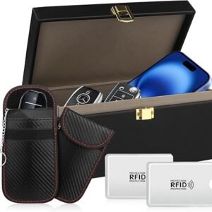 Diyife Large Faraday Box for Car Keys and Phones, with Pouch & Card Sleeves