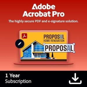 Adobe Acrobat Pro | 1 Year | PC/Mac | Digital Download | Activation Code by email
