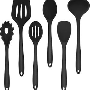 Herogo Black Silicone Kitchen Utensil Set for Nonstick Cookware Pan Cooking