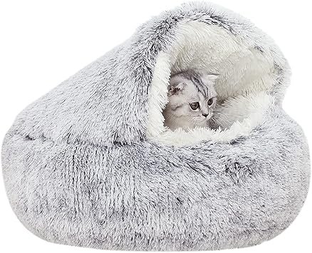 YUDANSI Cat Bed Cave, Donut Cat Beds For Indoor Cats Small Dogs