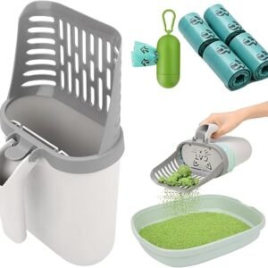 XZSKD Cat Litter Scoop with Holder, 5-Piece Set