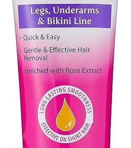 Beauty Formulas Hair Removal Cream, Touch of Rose, Gentle & Effective for Legs, Underarms, Bikini Line, Long-Lasting Smoothness