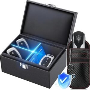 Faraday Box for Car Keys with Dividers,Keyless Car Key Signal Blocker Box,Size Regular (3-8 keys)