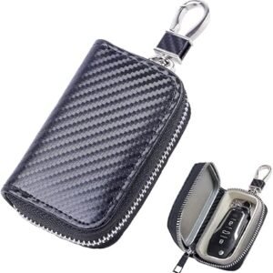 ZCOINS Faraday Pouch for Car Keys, Key Fob Signal Blocker Bag | Waterproof RFID Key Protection Pouch with Hook, Keyless Remote Entry Anti-Theft Case, Car...