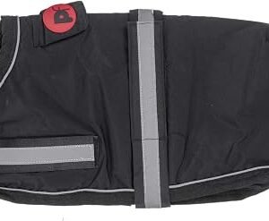 Petface Super Soft Waterproof Dog Coat, 40 cm, Black