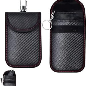 Faraday Pouch for car Keys, Car Key Signal Blocking Pouch, Keyless Entry Car Keys Case, RFID Blocker Bag for Car Security, Keyless Car Blocker, Faraday Bag, RFID key pouch, 9x14 cm, Pack of 2