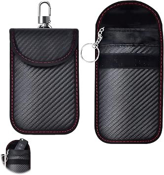 Faraday Pouch for car Keys, Car Key Signal Blocking Pouch, Keyless Entry Car Keys Case, RFID Blocker Bag for Car Security, Keyless Car Blocker, Faraday Bag, RFID key pouch, 9x14 cm, Pack of 2