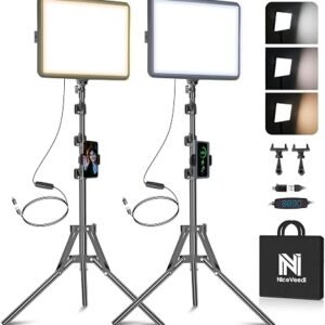 NEEWER BASICS 21W Handheld LED Fill Light 35.5"/90cm, Bi Color, GC21B | Portable Inflatable TPU Video Light, 2700-6500K, 1300Lux, 12 Effects, CRI95, 2500mAh, for Studio Photography Video Recording