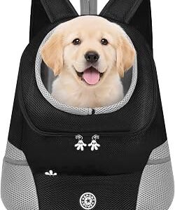 Adiwo Cat Backpack Carrier for Small, Foldable Pet Backpack with 3 Pockets | Portable Breathable Rucksack with Top Opening, Pet Carrier for Outdoor, Travel ...