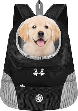 Adiwo Cat Backpack Carrier for Small, Foldable Pet Backpack with 3 Pockets | Portable Breathable Rucksack with Top Opening, Pet Carrier for Outdoor, Travel ...