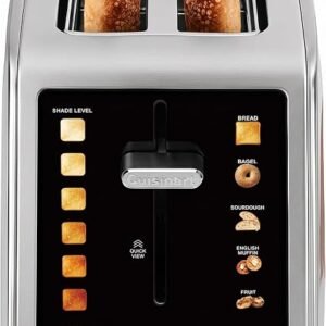 SimpliTouch? 2 Slice Toaster, Wide Slot, Touchscreen, Black Stainless Steel
