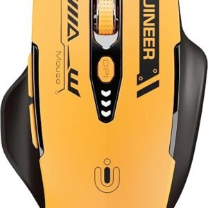 Uineer Wireless Mouse, Bluetooth 5.0/2.4G /Wired, 12,800 DPI, Programmable
