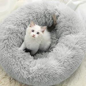 Cat Bed, Donut Cat Beds for Indoor Cats, Kitten & Puppy Bed, 50x50cm