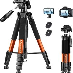 Lamicall 67inch Camera Tripod, [Rapid Leg Deployment] Camera Stand | 170cm Travel Tripod Camera, 3-Way Head 8kg Max Load, with Phone Holder & Carry Bag, for DSLR, GoPro, Pocket 3/4, iPhone 18/17