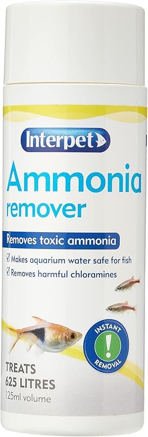 Interpet Aquarium Fish Tank Ammonia Remover, Removes Chloramine, 125 ml, Treats 625 Litre of Aquarium Water