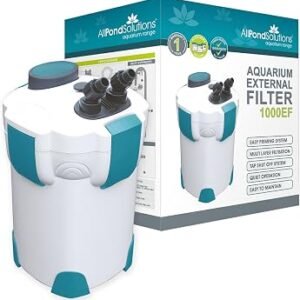 allpondsolutions 1000EF Aquarium External Fish Tank Water Filter for Coldwater, Tropical or Marine Aquariums, for Tanks Up to 400 Litres ? Includes Filter Media, hose and Spray Bar - Full Kit