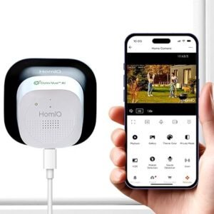 HomiQ W8 3MP Window Security Camera, Dual Band WiFi Indoor Cam | AI Colour Night Vision, Auto-Focus Human Detection, No-Drill Stick-On Mount, 24/7 Recording