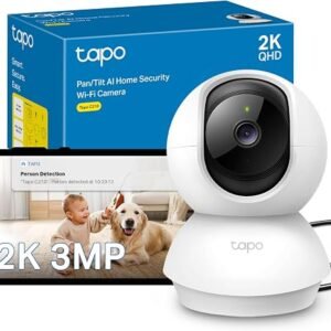 Tapo C210 2K 3MP Pan/Tilt Indoor Security Camera Pet Camera House Security | CCTV Camera, Dog Cat Camera, Baby Camera, 360° View, No Monthly Fee, Night...