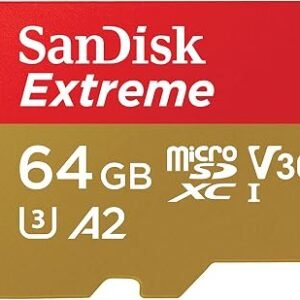 SANDISK 64GB Extreme microSD Card + Adapter, Up to 170MB/s Read Speeds